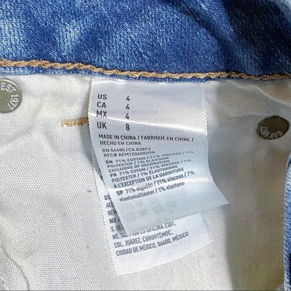 American Eagle Hi Rise Jean Shorts Distressed - Picture 6 of 6